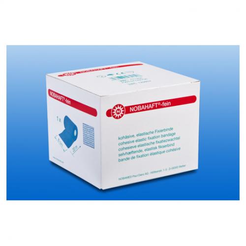 NOBAHAFT fein kohsive Mullbinde 4 cmx20 m blau 1 Stck