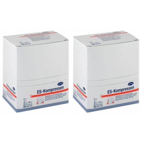 2x ES-KOMPRESSEN steril 7,5x7,5 cm 8f 25x2 Stk