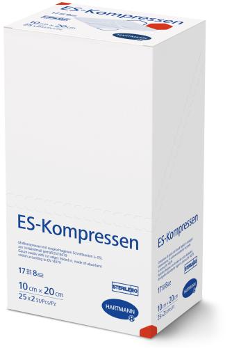 ES-KOMPRESSEN steril 10x20 cm 8fach 25x2 Stck
