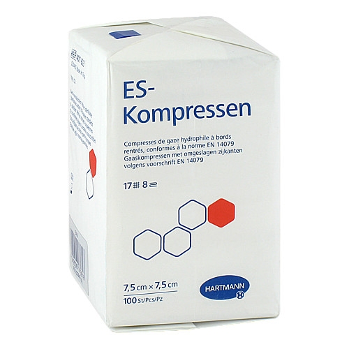 ES-KOMPRESSEN unsteril 7,5x7,5 cm 8fach 100 Stk.