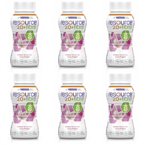 RESOURCE 2.0+FIBRE ERDBEER 6x4x200ml