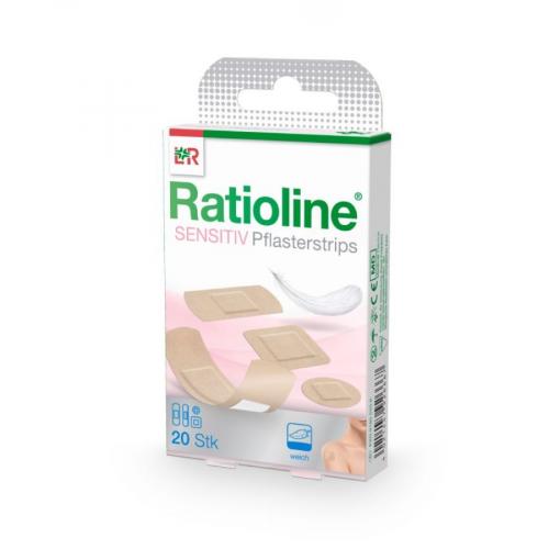 RATIOLINE sensitive Pflasterstrips in 4 Gren 20 Stck