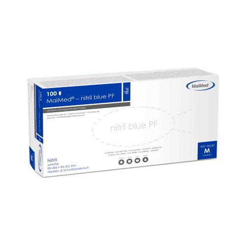 MAIMED Nitril Unt.Handsch.unster.pf Gr.M blau 100 Stck