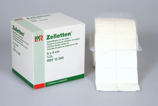 ZELLETTEN Tupfer 4x5 cm unsteril Rolle 300 Stck