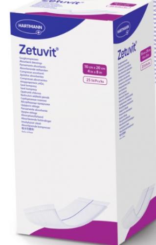 ZETUVIT Saugkompressen steril 10x20 cm 25 Stk.