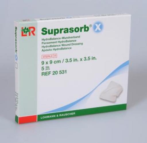 SUPRASORB X HydroBalance Wundverb.9x9 cm 5 Stck