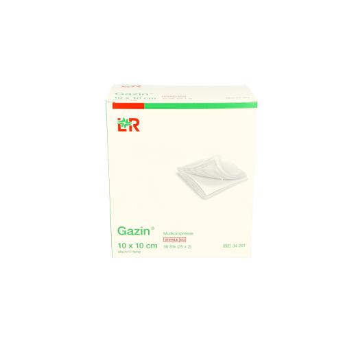 GAZIN Mullkompressen 10x10 cm steril 8fach 25x2 Stk.