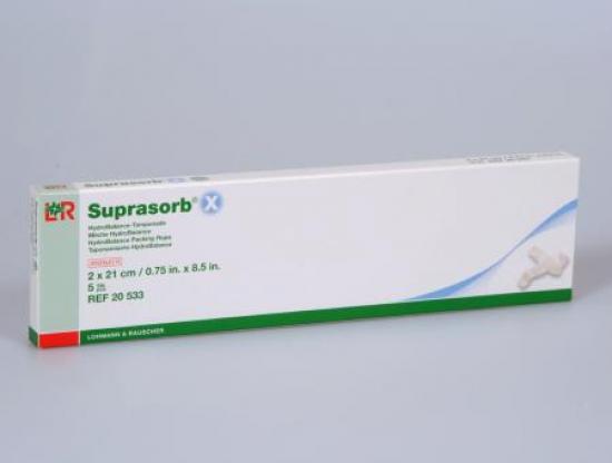 SUPRASORB X HydroBalance Tamponade 2x21 cm 5 Stck