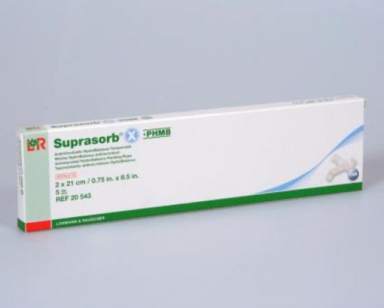 SUPRASORB X+PHMB HydroBalance Tamponade 2x21 cm 5 Stck