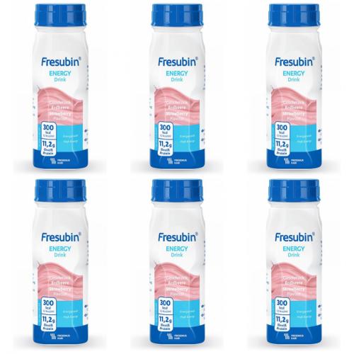 FRESUBIN ENERGY DRINK Erdbeere Trinkflasche 6X4X200ml