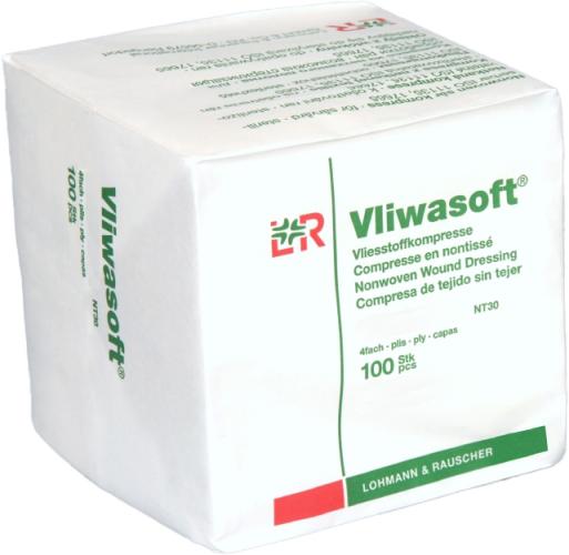 VLIWASOFT Vlieskompressen 7,5x7,5 cm unsteril 4l. 100 Stk.