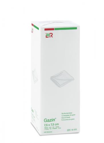 GAZIN Mullkomp.7,5x7,5 cm unsteril 16fach Op 100 Stck