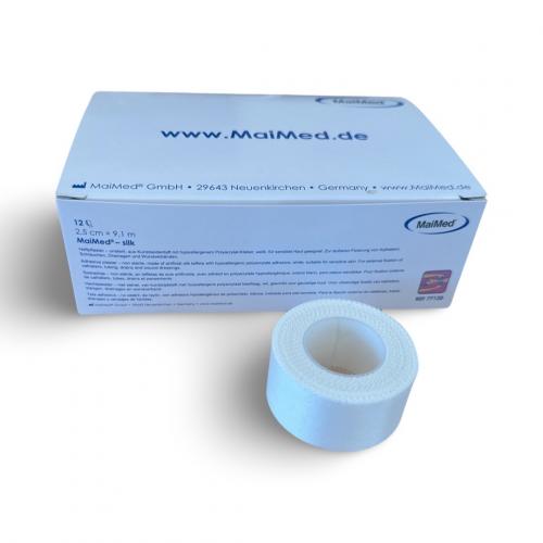 MAIMED Silk Heftpflaster 2,5 cmx9,1 m 12 Stck