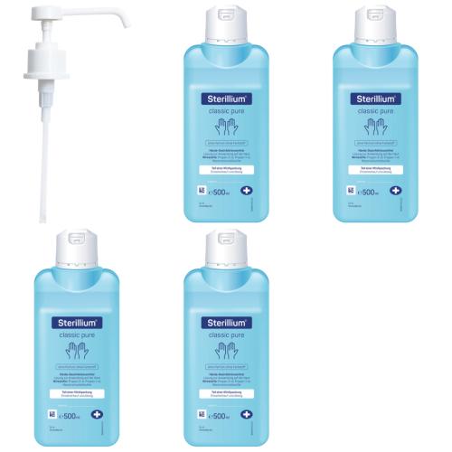 Sterillium classic pure 4 x 500ml + 1 Pumpe
