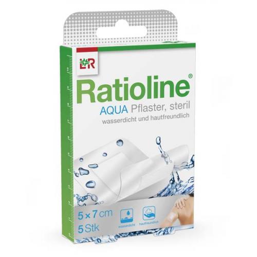 RATIOLINE aqua Duschpflaster Plus 5x7 cm steril 5 Stck