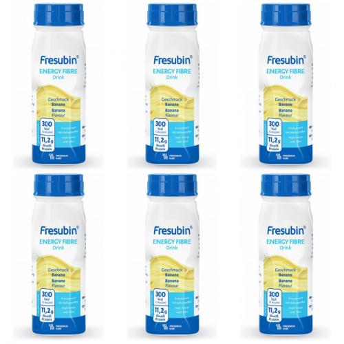 FRESUBIN ENERGY Fibre DRINK Banane Trinkflasche 6X4X200ml