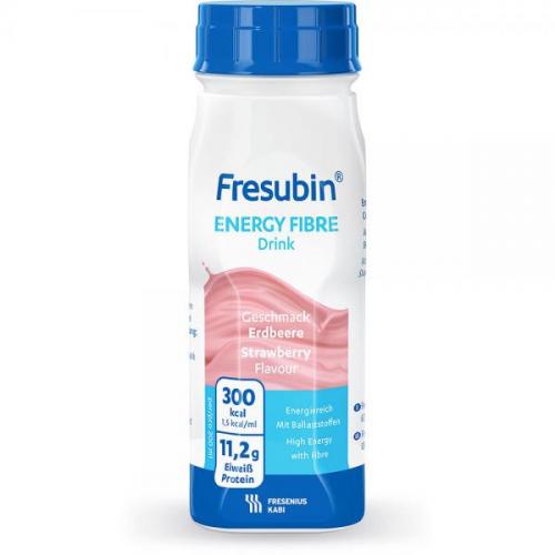FRESUBIN ENERGY Fibre DRINK Erdbeere Trinkflasche 4X200ml