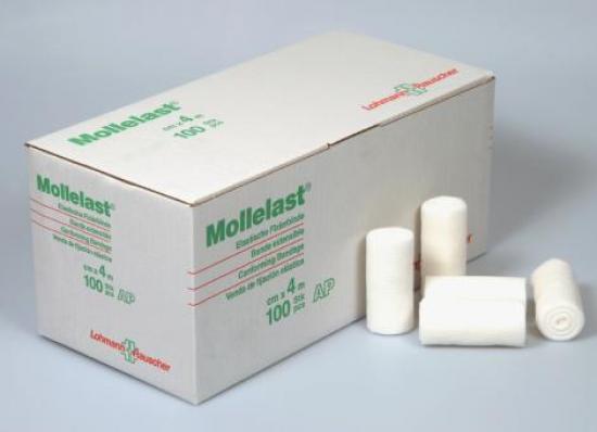 MOLLELAST Binden 6 cmx4 m wei lose 100 Stck
