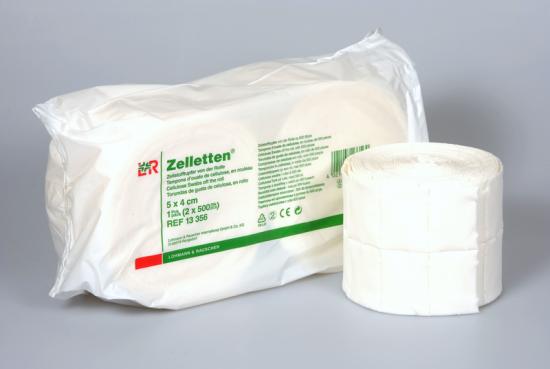 ZELLETTEN Tupfer 4x5 cm unsteril Rolle 2x 500 Stck