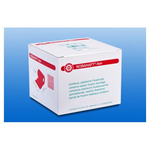 NOBAHAFT fein kohsive Mullbinde 6 cmx20 m rot 1 Stck