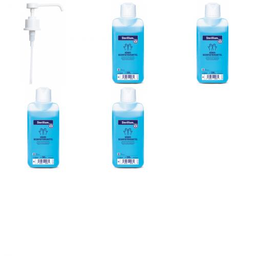 Sterillium 500ml Set 4x + 1xEINMALPUMPE LA AUS 350/500