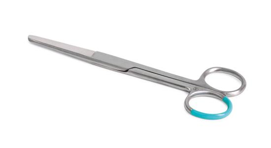 Schere, chirurgisch, 14,5 cm, spitz/stumpf gerade, steril, 1 Stck