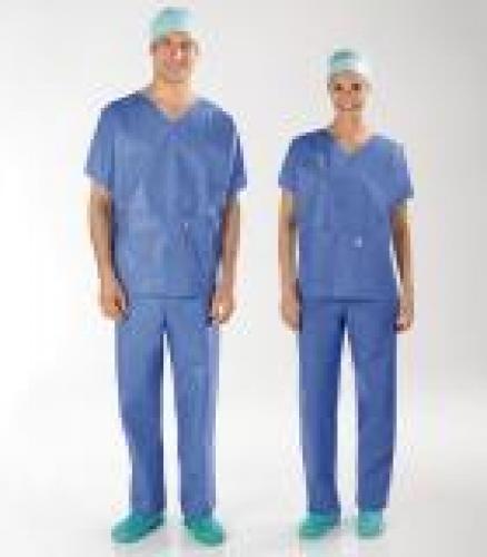 SENTINEX Bereichskleidung Soft Kasack Gr.M blau 50 Stck