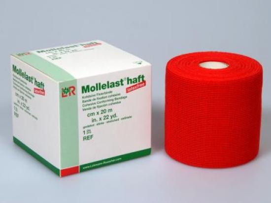 MOLLELAST haft Binden latexfrei 6 cmx20 m rot 1 Stck