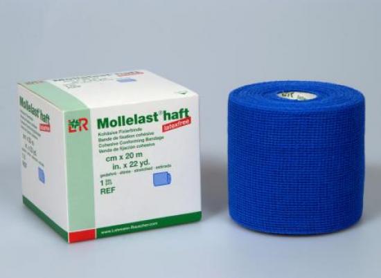 MOLLELAST haft Binden latexfrei 10 cmx20 m blau 1 Stck