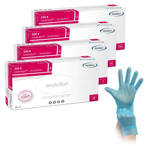 MAIMED evolution blue Handsch.unster.pf.Gr.L 200 Stck