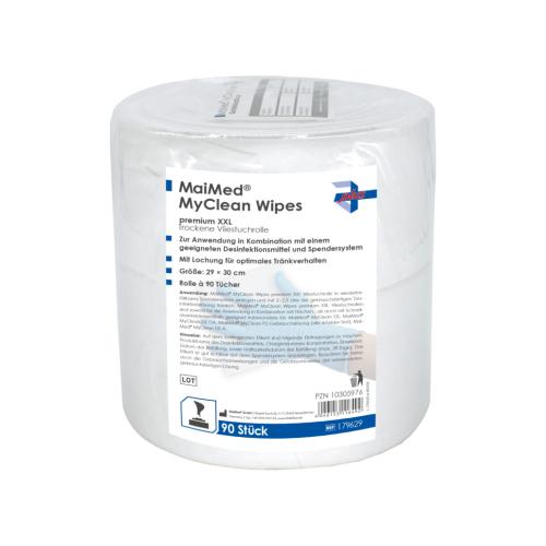 MYCLEAN Wipes premium XXL Des.Tcher Serie plus 90 Stck / 1 Rolle