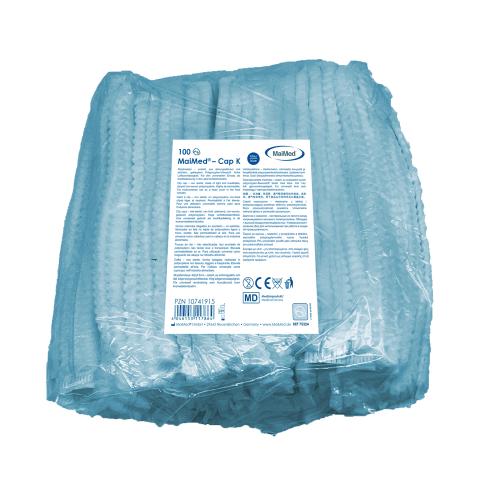 MAIMED Cap K Klipphaube PP blau 100 Stck