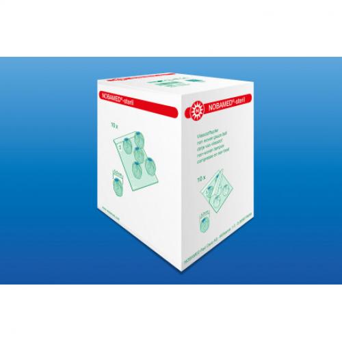 NOBAMED-steril Vliesstofftupf.5,5 cm P5 10x 5 Stck