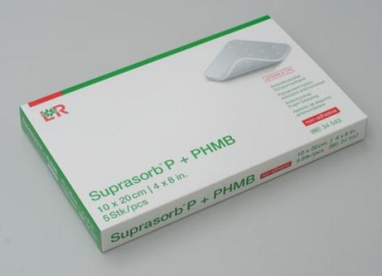 SUPRASORB P+PHMB Schaumverband 10x20 cm 5 Stck