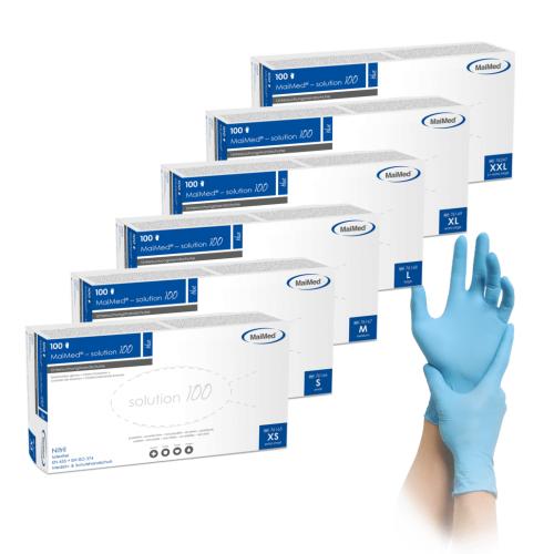 MAIMED-solution100 blue U-Hands.Nitril unst.pf L 100 Stck