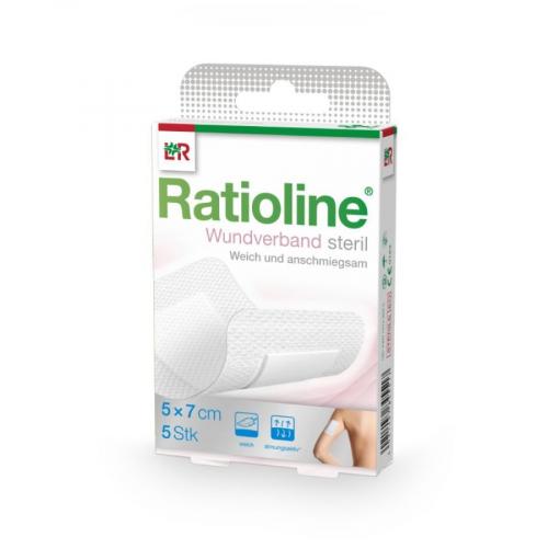 RATIOLINE Wundverband 7x5 cm steril 5 Stck