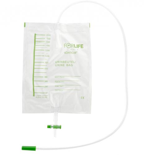 KONTICUR Bettbtl.2000ml 130cm unsteril m.Ablauf 10 Stck