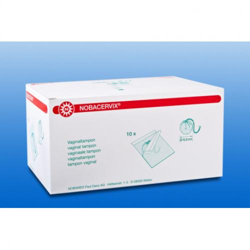NOBACERVIX steril Vaginaltampon Netz Watte 6 cm 10 Stck
