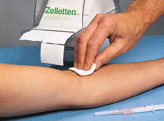 ZELLETTEN Tupfer 4x5 cm keimreduziert Rolle 500 Stck