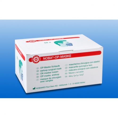 NOBA OP-Maske 3lagig m.elast.Schlaufen blau 50 Stck