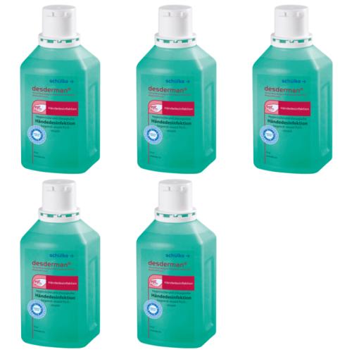 5 x DESDERMAN 78,2 g/100 g Lsg.z.Anw.a.d.Haut 500ml