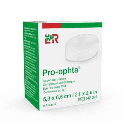 PRO-OPHTA Augenkompresse 5,3x6,6 cm unsteril 5 Stck