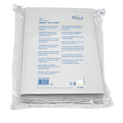 MAIMED Waschhandschuhe basic unsteril Vlies wei 50 Stck