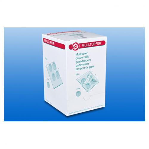 MULLTUPFER-steril Drm.3,0 cm P4 15x 4 Stck