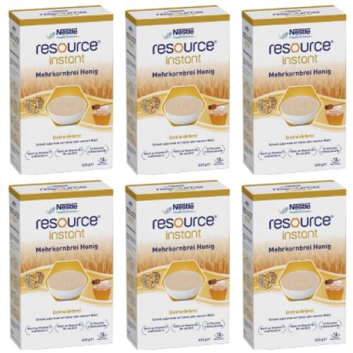 RESOURCE instant Mehrkornbrei Honig Pulver 6x 520g